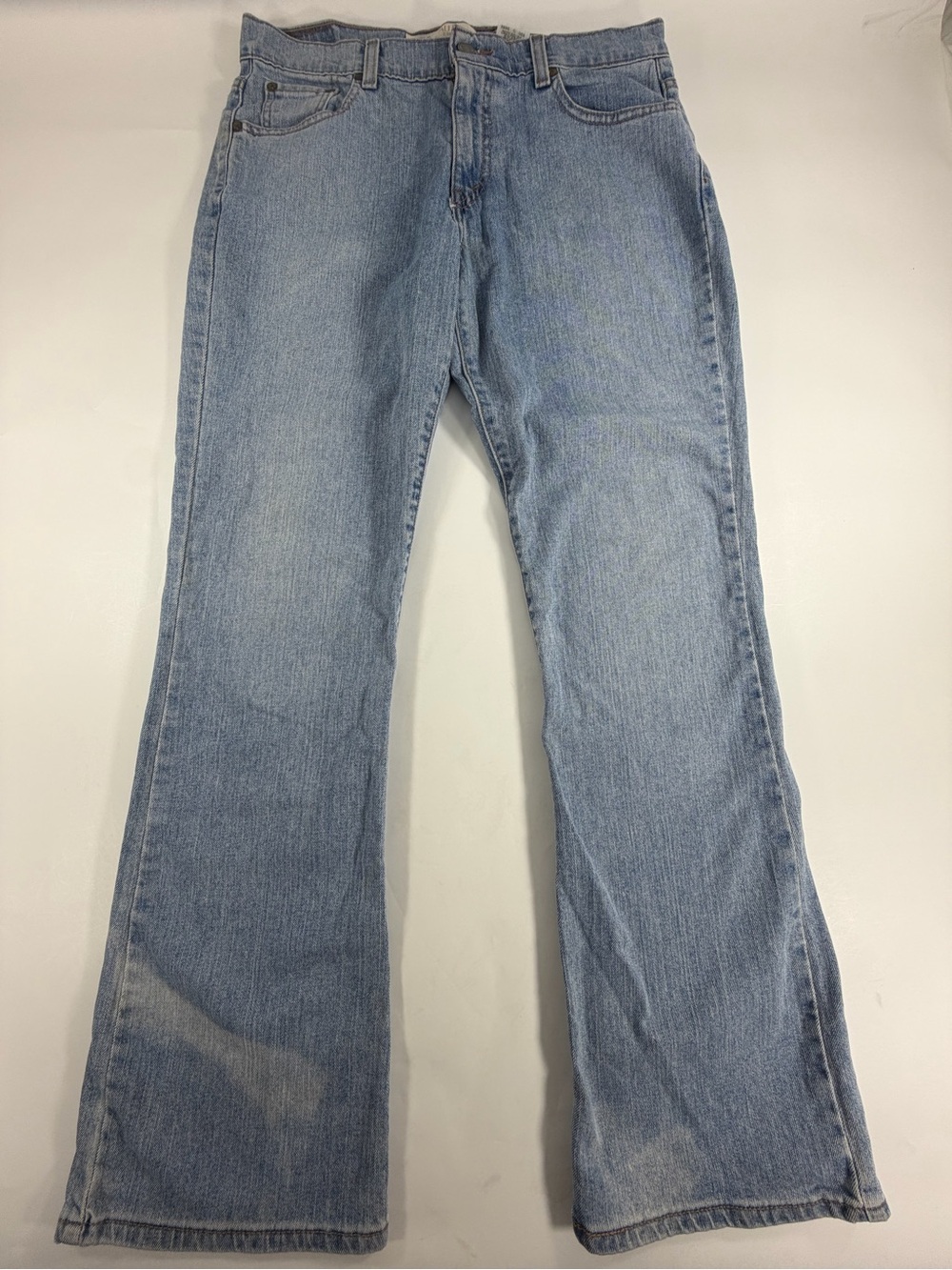 Levis 515 Bootcut Jeans Y2K Light Wash Mid Rise‎ Stretch Denim Blue Womens 12